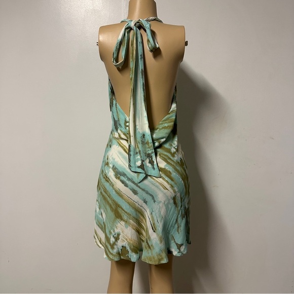 Cellecci FIGHT SONG DRESS Marble Print MINT Open Back Mini Size Medium - Picture 9 of 9